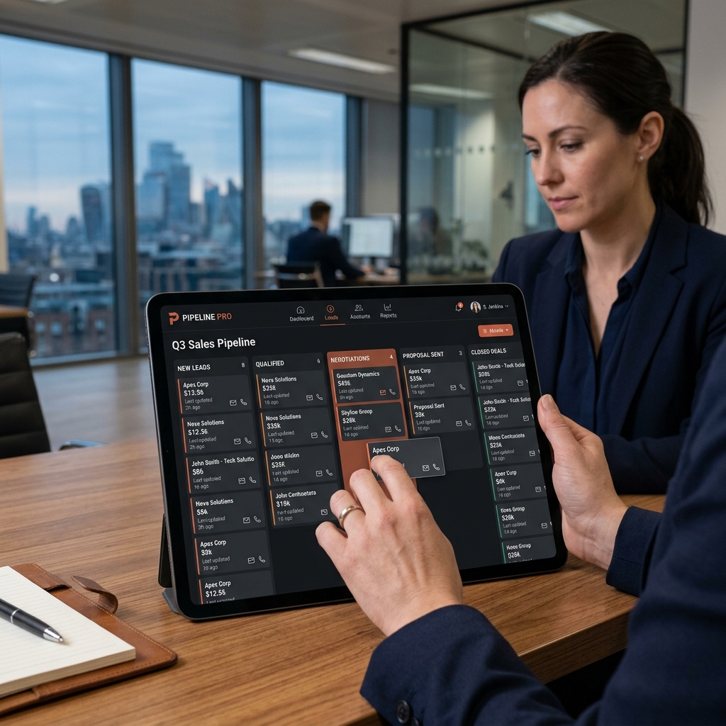 CRM Kanban Mockup